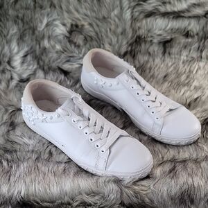 Ash Studded Star White Leather Low-Top Sneakers